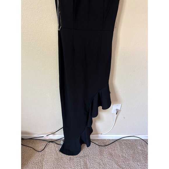 NWT LA Scala Women's Black Size S Long Evening Dress Occasion Gala‎ Rhinestone - Picture 2 of 8